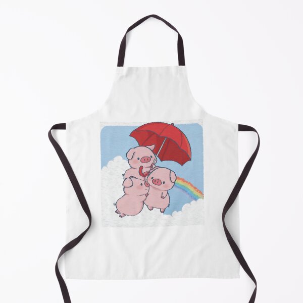 Item preview, Rain Pigs Cute Red Umbrella Rainbow Cloud Graphic designed and sold by Aazrainpig.