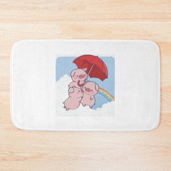 Item preview, Rain Pigs Cute Red Umbrella Rainbow Cloud Graphic designed and sold by Aazrainpig.