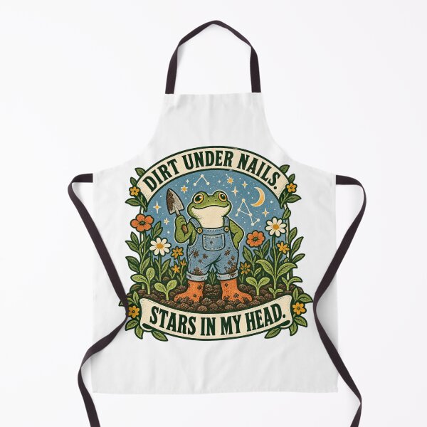 Item preview, Gardening Frog Under Starry Sky Illustration designed and sold by ODDLUME CLUB.