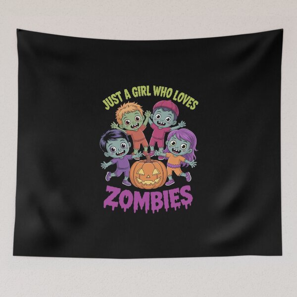 Item preview, Just a Girl Who Loves Zombies, designed and sold by jkrphoto.