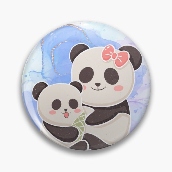 Item preview, Cute Mama and Baby Panda - Kawaii Panda Mom Hugging designed and sold by PreetPunjabArt.