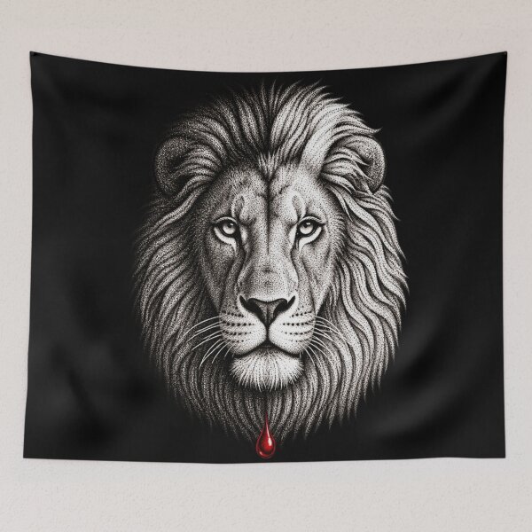 Item preview, Lion of Judah Stippled Head Christian Vector Artwork designed and sold by Francisbb.