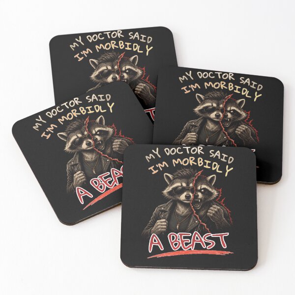 Item preview, My Doctor Said I'm Morbidly a Beast Raccoon Duo Design designed and sold by Creative-Sanc.