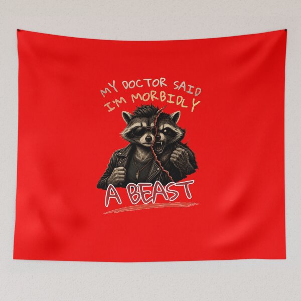 Item preview, My Doctor Said I'm Morbidly a Beast Raccoon Duo Design designed and sold by Creative-Sanc.