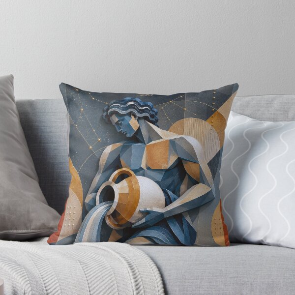 Item preview, Aquarius Painting – Zodiac Sign Celestial Astrology Artwork designed and sold by GalleryKauffeld.