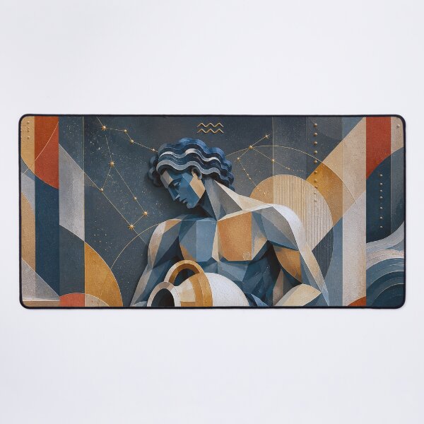 Item preview, Aquarius Painting – Zodiac Sign Celestial Astrology Artwork designed and sold by GalleryKauffeld.