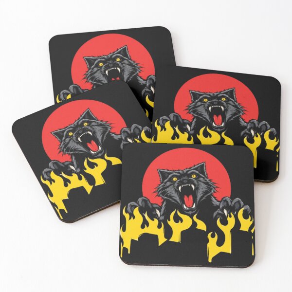 Item preview, black panther surrounded by blazing flames designed and sold by Leo Bennett.