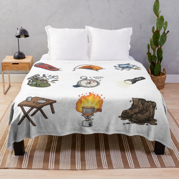Item preview, Funny Cute Camping Gear Survival Equipment Humorous Sticker Sheet designed and sold by mood-draftsman.