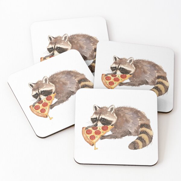 Item preview, Adorable Raccoon Eating Pizza designed and sold by xiao xuans.