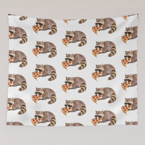 Item preview, Adorable Raccoon Eating Pizza designed and sold by xiao xuans.