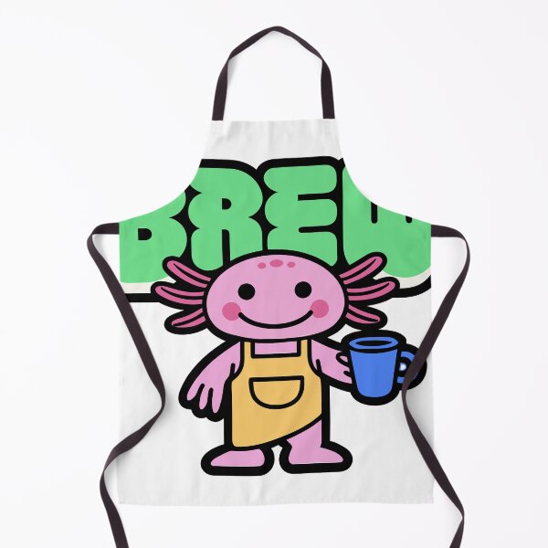 Item preview, Brew - Cute Axolotl Barista with Coffee designed and sold by BysonDesigns.