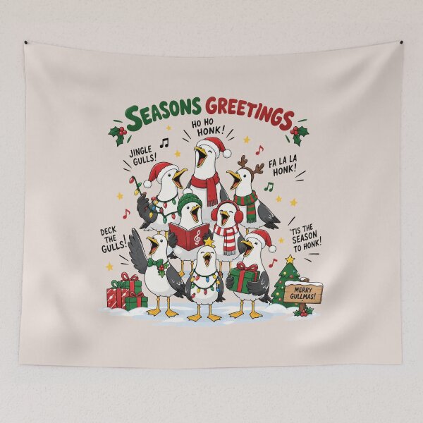 Item preview, Funny Christmas Seagull, Cute Seagull Xmas, Holiday Bird, Christmas Animal Gift, Funny Winter designed and sold by Quiajia.