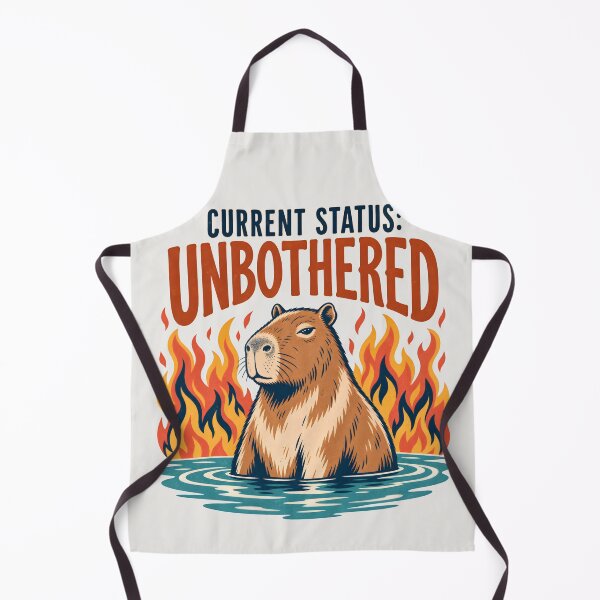 Item preview, Current Status Unbothered Stoic Capybara designed and sold by MagicTheDog.