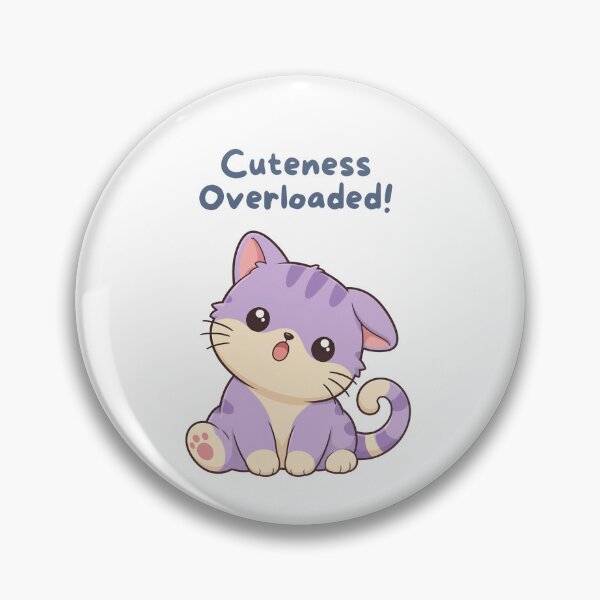 Item preview, Cuteness Overloaded! Cute Purple Kawaii Cat designed and sold by PreetPunjabArt.