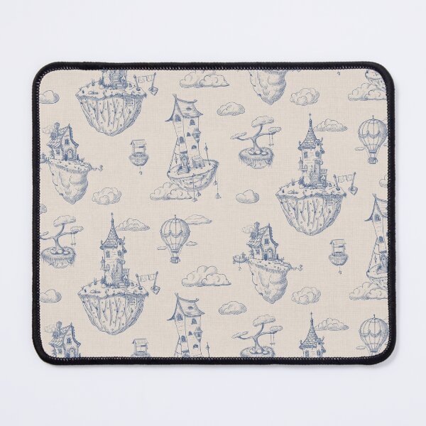 Item preview, Fantasy floating Islands, toile in blue designed and sold by OhNoNotAgain42.