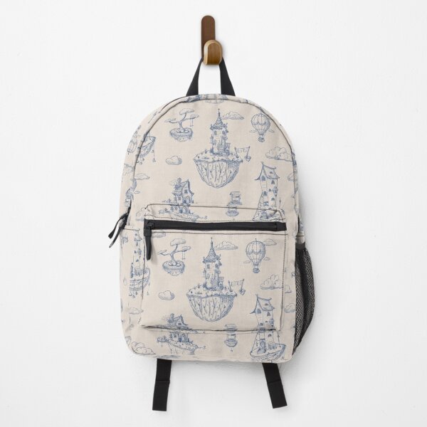Item preview, Fantasy floating Islands, toile in blue designed and sold by OhNoNotAgain42.