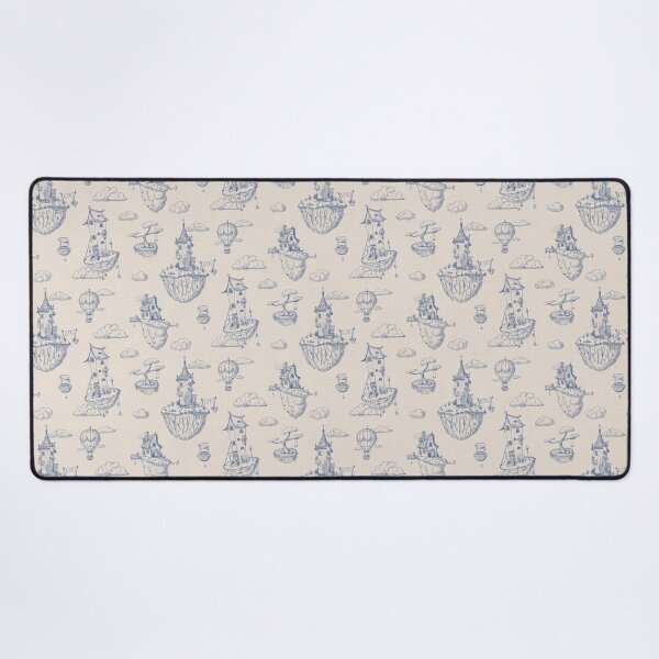 Item preview, Fantasy floating Islands, toile in blue designed and sold by OhNoNotAgain42.