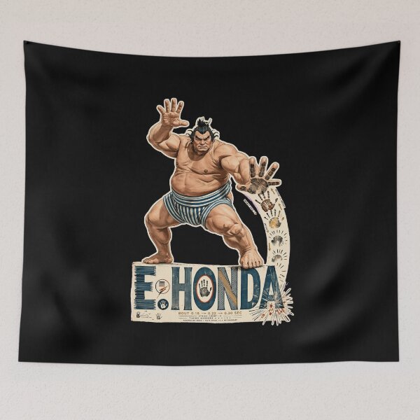 Item preview, E. Honda Street Fighter Design, E. Honda The Sumo Artwork, Street Fighter E. Honda Graphic, E. Honda Fighting Game Art, Hundred Hand Slap, Sumo Headbutt, Arcade Gaming Gift, Capcom Fan Art designed and sold by Typologystudios.