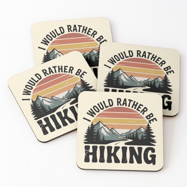 Item preview, I Would Rather Be Hiking Retro Vintage Hiking Nature Design designed and sold by NatArtSA.