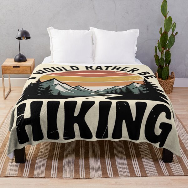 Item preview, I Would Rather Be Hiking Retro Vintage Hiking Nature Design designed and sold by NatArtSA.