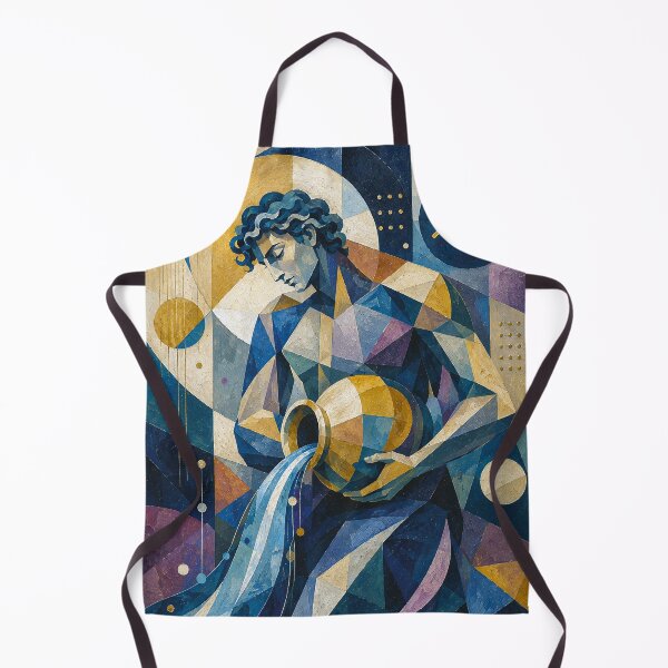 Item preview, Aquarius Zodiac Painting – Cosmic Water Bearer Art designed and sold by GalleryKauffeld.