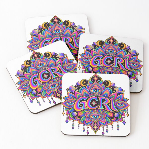 Item preview, GCR1 Psychedelic Eye Lotus – Cosmic Flower Mandala | Neon Surreal Art designed and sold by GCR1.
