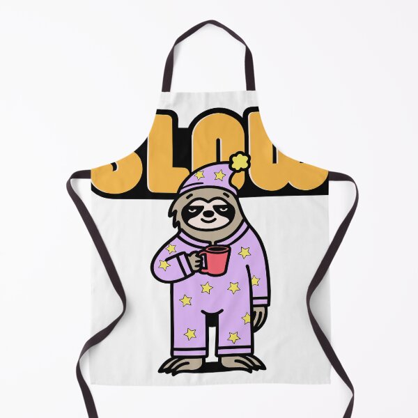 Item preview, Slow - Sleepy Sloth in Pajamas with Coffee designed and sold by BysonDesigns.