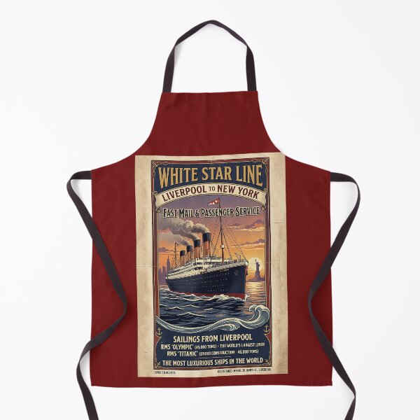 Item preview, Vintage White Star Line Olympic & Titanic Travel Poster designed and sold by ArtworkNorth.