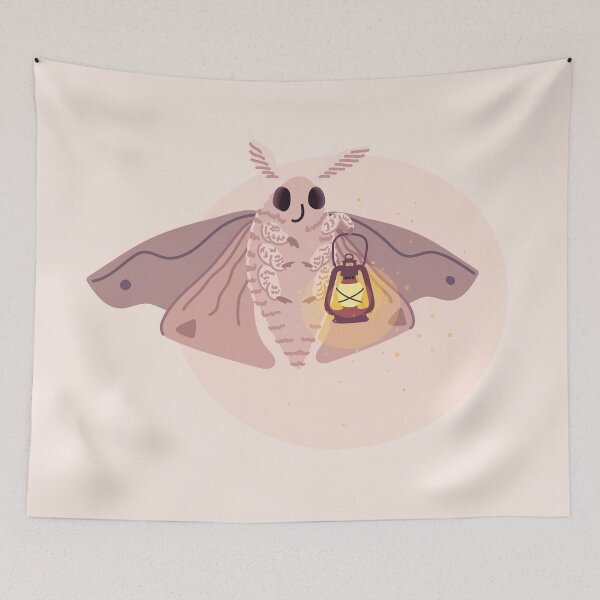 Item preview, Cute Moth With A Lamp designed and sold by SpottedPilot.