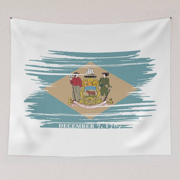 Item preview, Delaware Distressed Flag Veteran Gift Military Pride DE designed and sold by shitpostee.