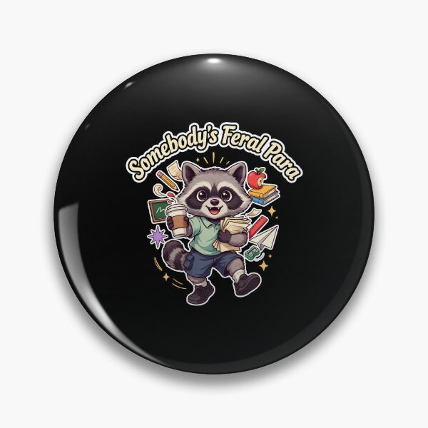 Item preview, Somebody’s Feral Para Paraprofessional Humor Raccoon designed and sold by Redgiant87x.