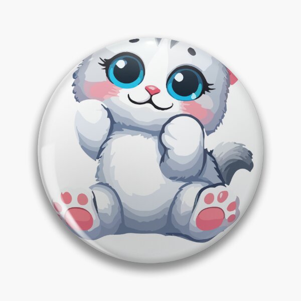 Item preview, Meow Meow! Cute Blue Eyed Kawaii Kitten Cat designed and sold by PreetPunjabArt.
