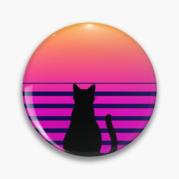 Item preview,  Synthwave Cat Retro Future Sunset designed and sold by VersaStyles.