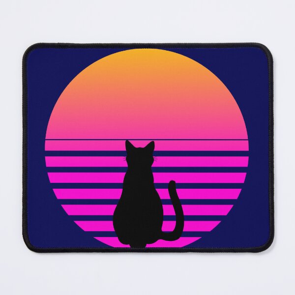 Item preview,  Synthwave Cat Retro Future Sunset designed and sold by VersaStyles.