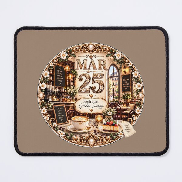 Item preview, March 25 Cozy Coffee Birthday Design designed and sold by LunaMoments.
