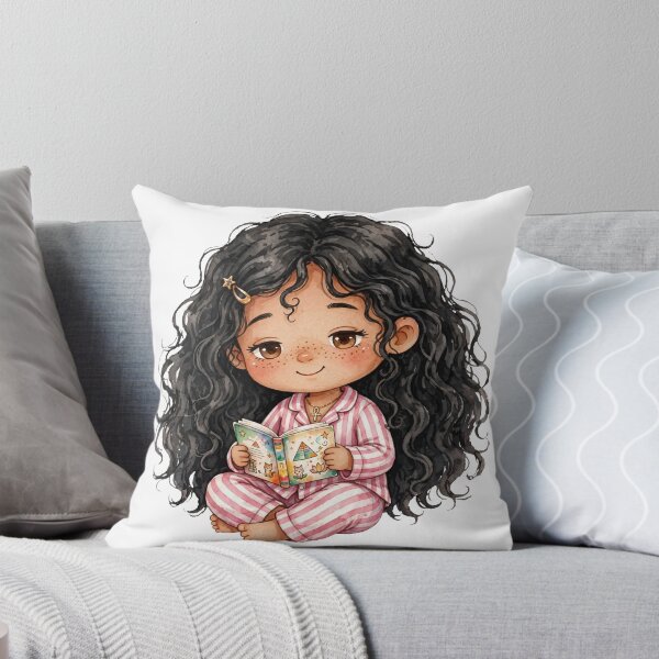 Item preview, Cozy Egyptian Girl Reading Bedtime Story | Cute Book Lover Chibi Art designed and sold by     Fatma Creates.