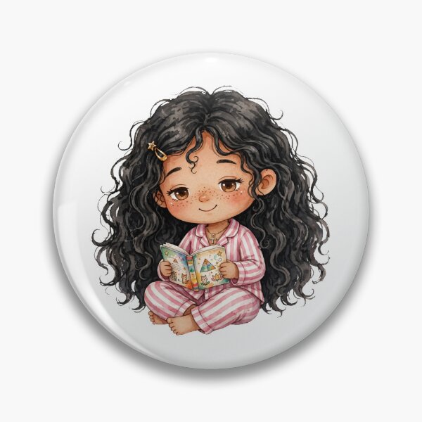 Item preview, Cozy Egyptian Girl Reading Bedtime Story | Cute Book Lover Chibi Art designed and sold by     Fatma Creates.