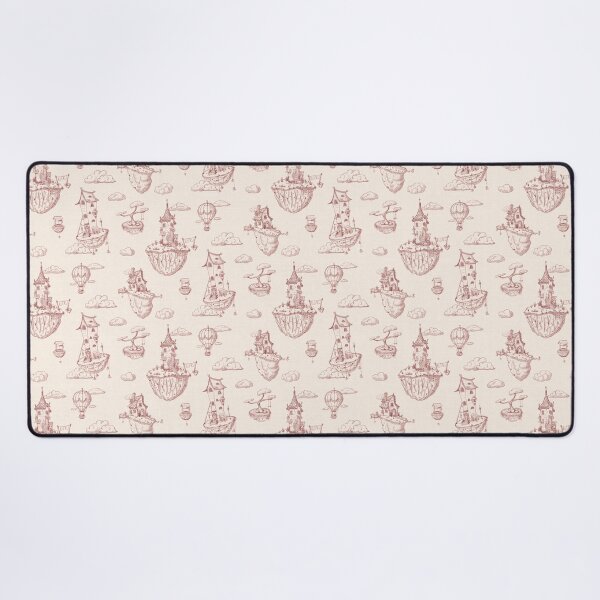 Item preview, Fantasy floating Islands, toile in burgundy designed and sold by OhNoNotAgain42.