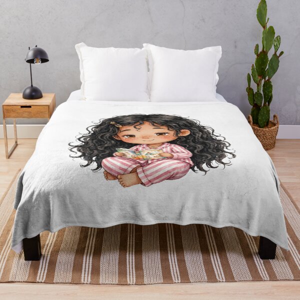 Item preview, Cozy Egyptian Girl Reading Bedtime Story | Cute Book Lover Chibi Art designed and sold by Fatma Creates.