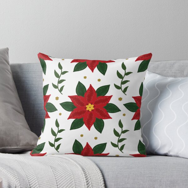 Item preview, Christmas Poinsettia Floral Pattern designed and sold by HopeAndHustle.