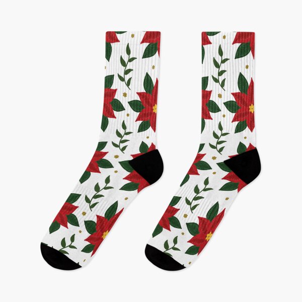 Item preview, Christmas Poinsettia Floral Pattern designed and sold by HopeAndHustle.