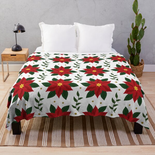 Item preview, Christmas Poinsettia Floral Pattern designed and sold by HopeAndHustle.