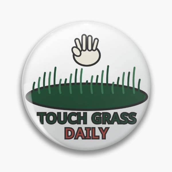 Item preview, Touch Grass Daily Sticker Funny Wellness Outdoor Gift designed and sold by Jacqueline Flynt.