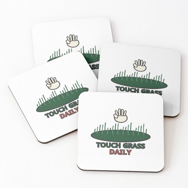 Item preview, Touch Grass Daily Sticker Funny Wellness Outdoor Gift designed and sold by Jacqueline Flynt.