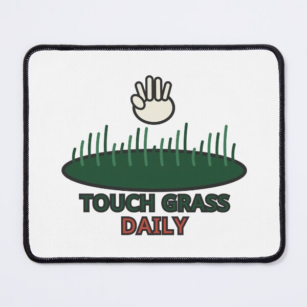 Item preview, Touch Grass Daily Sticker Funny Wellness Outdoor Gift designed and sold by Jacqueline Flynt.