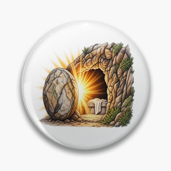 Item preview, Empty Tomb Resurrection Light Stippled Christian Artwork designed and sold by Francisbb.