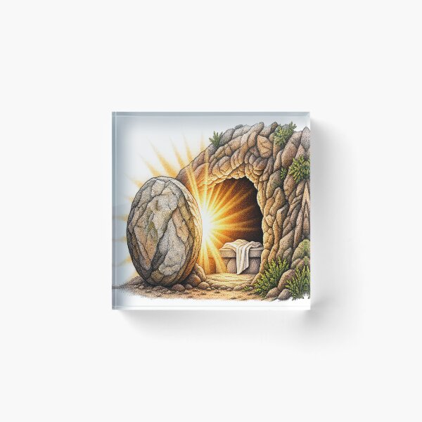 Item preview, Empty Tomb Resurrection Light Stippled Christian Artwork designed and sold by Francisbb.