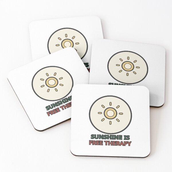 Item preview, Sunshine is Free Therapy Sticker Wellness Humor Gift designed and sold by Jacqueline Flynt.
