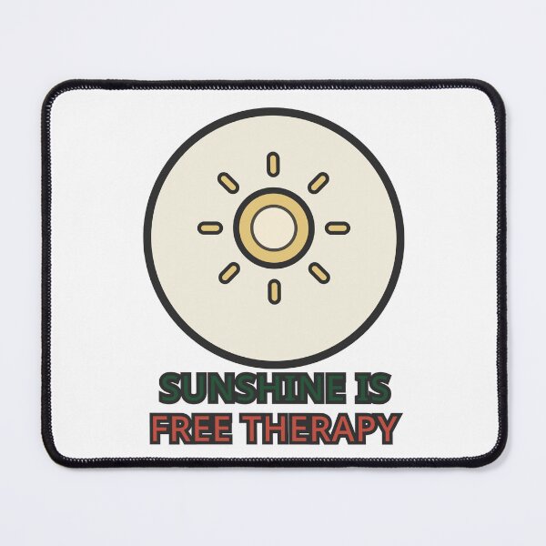 Item preview, Sunshine is Free Therapy Sticker Wellness Humor Gift designed and sold by Jacqueline Flynt.