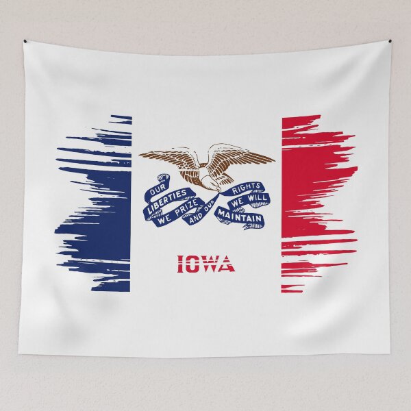 Item preview, Iowa Distressed Flag Veteran Gift Military Pride IA designed and sold by shitpostee.